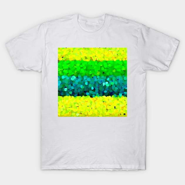 Sparkle and Glitter Green and Yellow T-Shirt by Overthetopsm